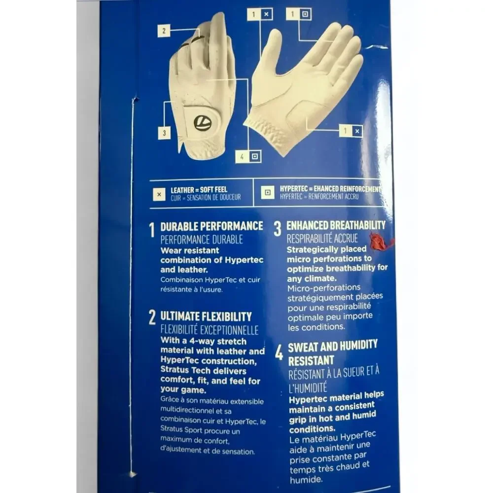 New TaylorMade Ladies Stratus Tech Golf Glove N6407418 White LLH-M - Picture 8 of 9
